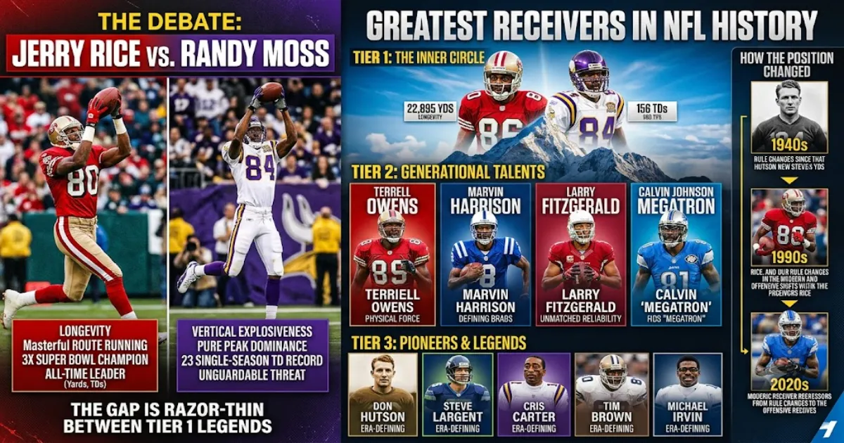 Greatest Wide Receivers in NFL History: Jerry Rice, and Then Everyone Else