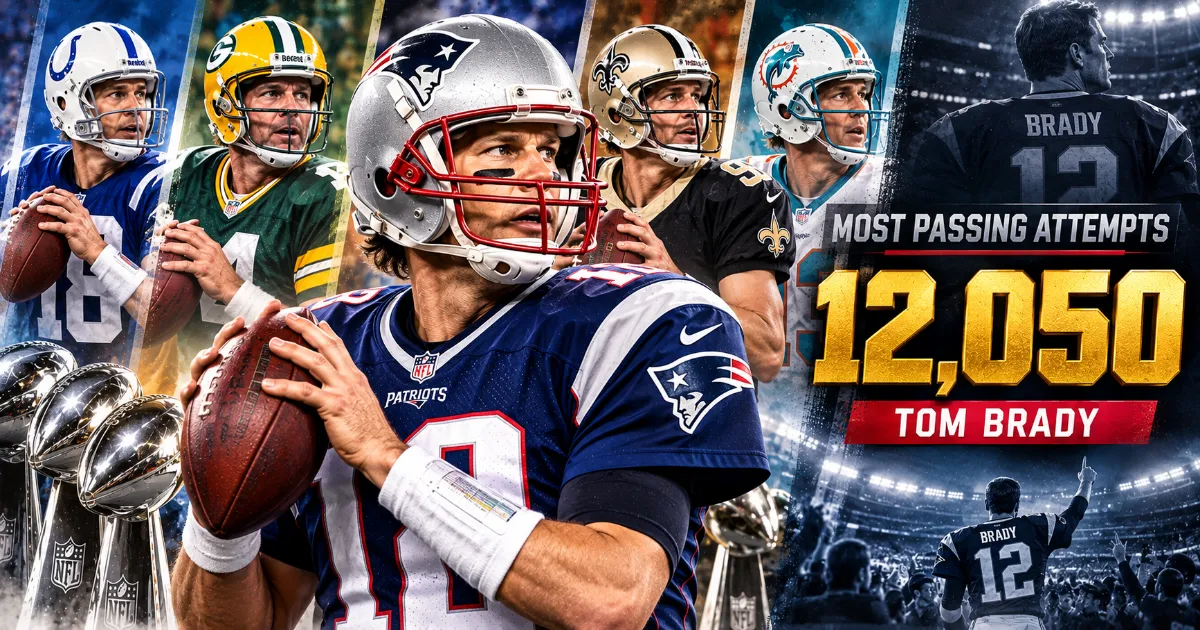 Most Passing Attempts in NFL History: Tom Brady's Record 12,050
