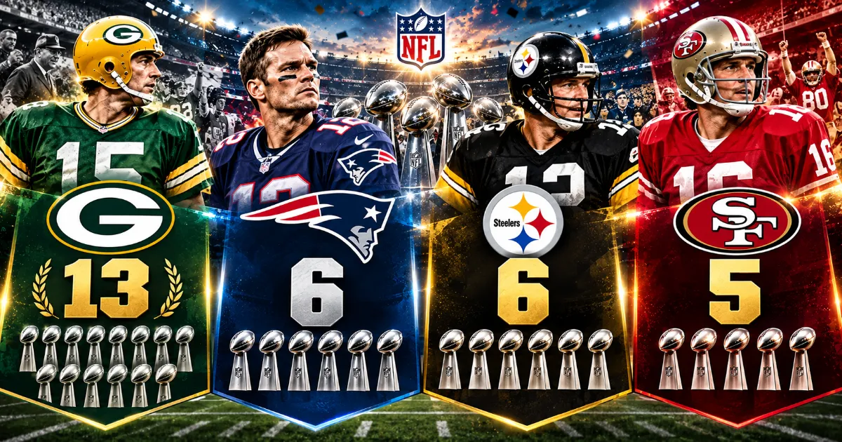 Most Successful NFL Teams of All Time: Packers Lead With 13 Titles
