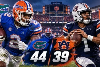 Florida Beats Auburn 44-39: Jadan Baugh Leads Gators