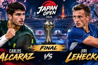 Japan Open final 2026 features defending champion Carlos Alcaraz against Jiri Lehecka in Tokyo after Alcaraz defeated Jaume Munar