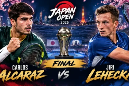 Japan Open final 2026 features defending champion Carlos Alcaraz against Jiri Lehecka in Tokyo after Alcaraz defeated Jaume Munar